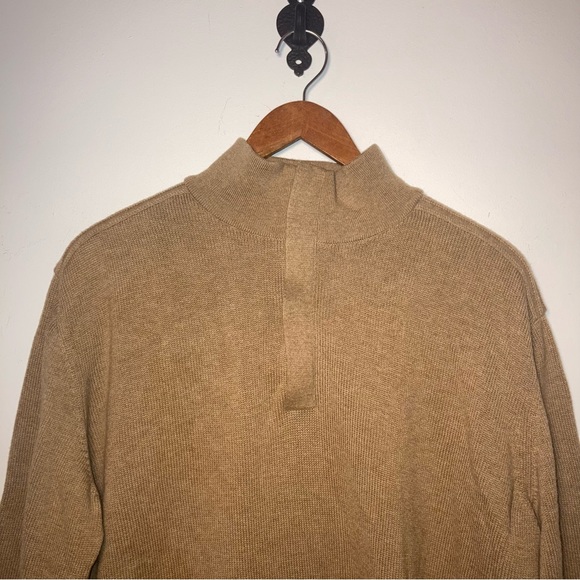 Mens Lacoste 1/4 zip sweater, tan, size 6/XL, EUC! - Picture 4 of 4